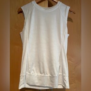 Lija white sleeveless open back tank size m
